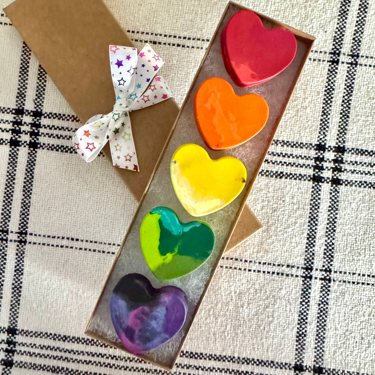 Rainbow Heart Crayons