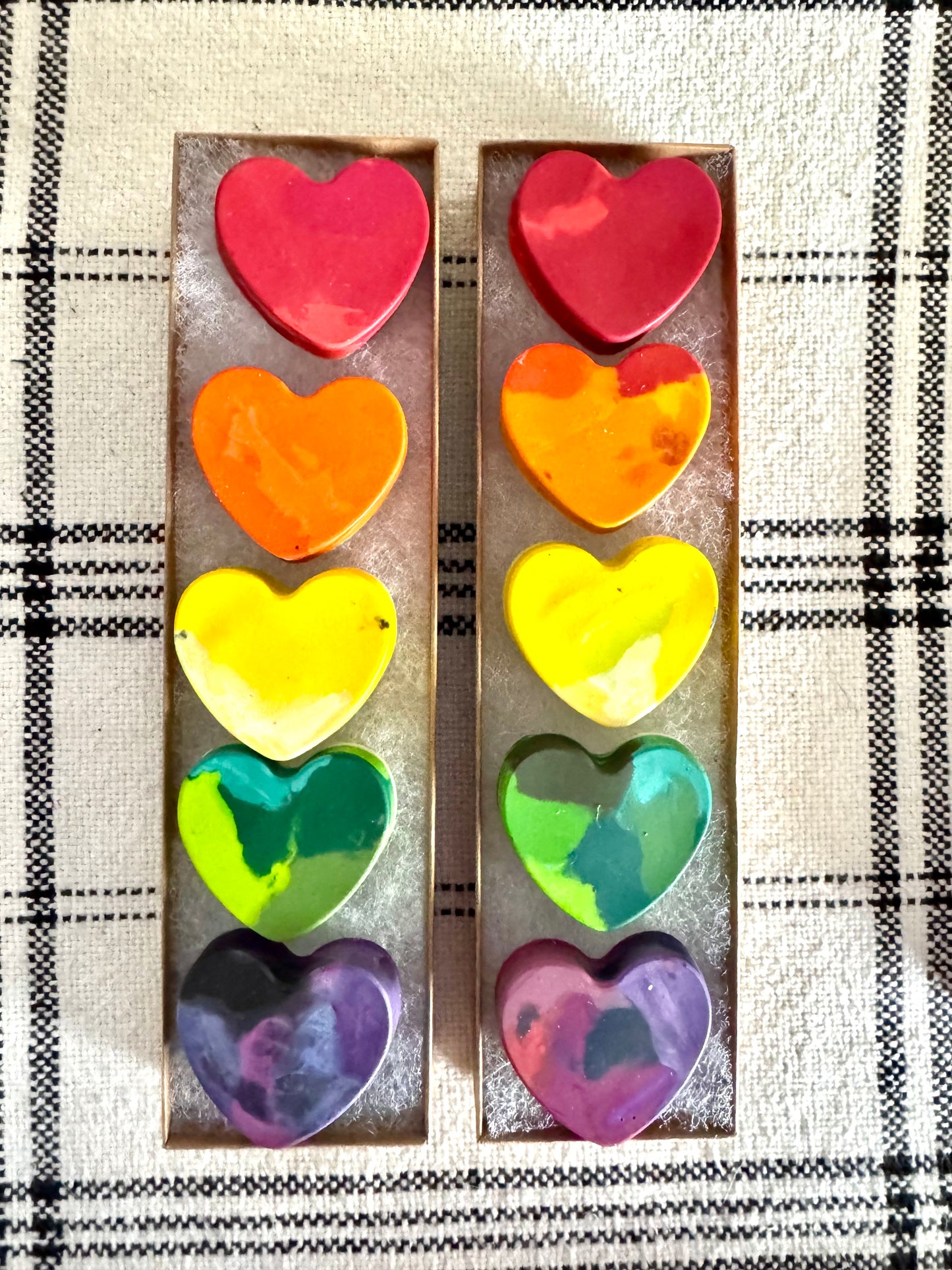 Rainbow Heart Crayons