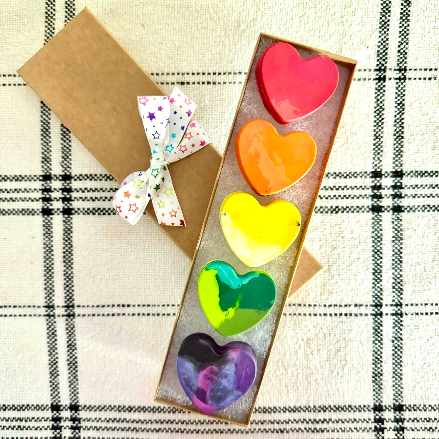 Rainbow Heart Crayons