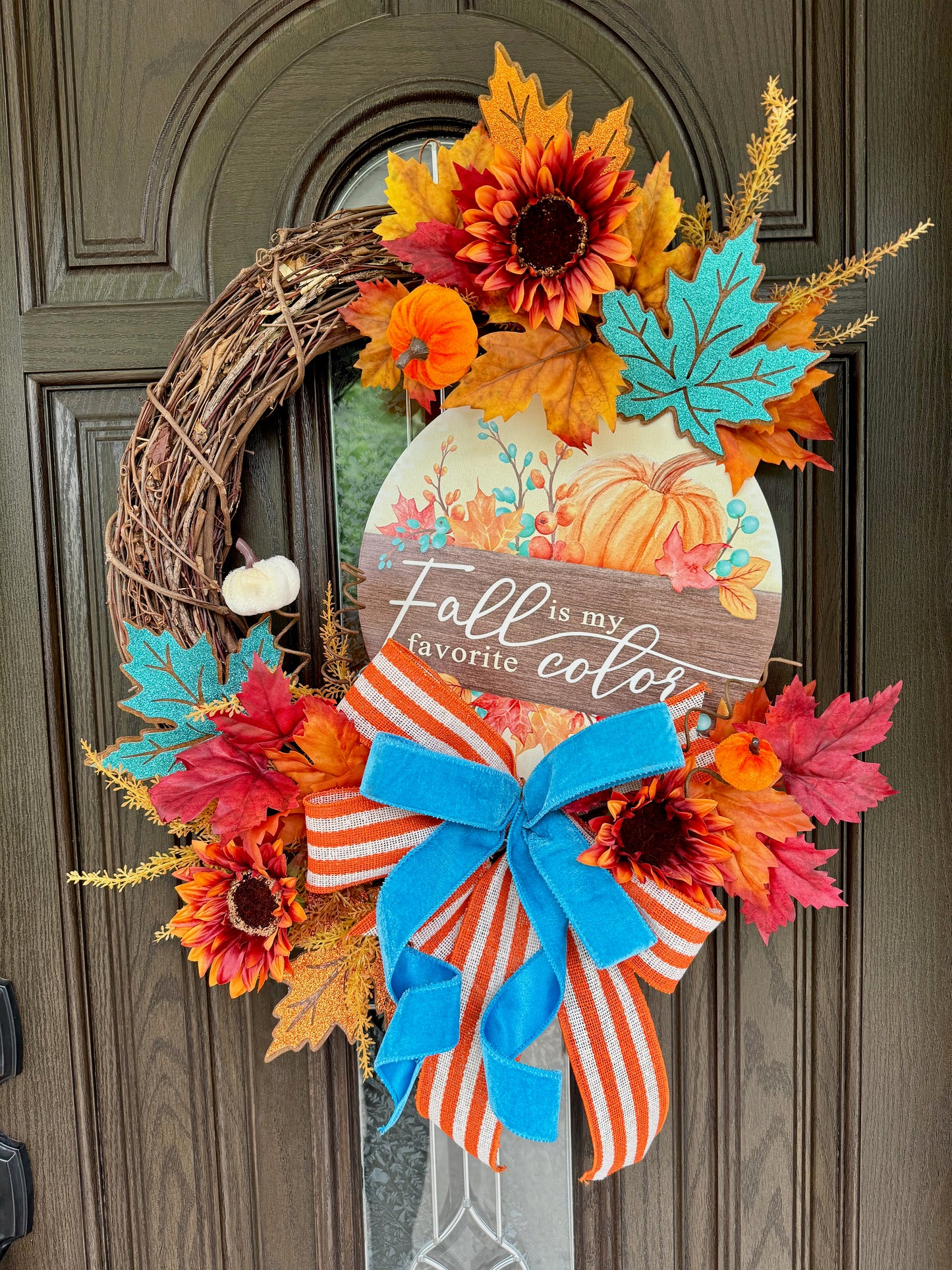 "Fall is my Favorite Color" Grapevine Wreath