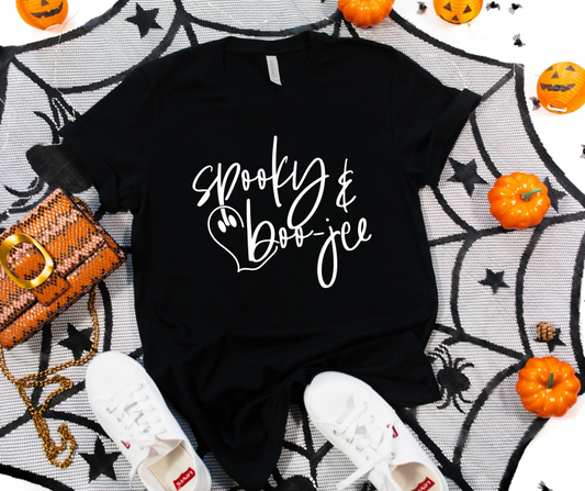 "Spooky & Boo-Jee" Fall Tee Shirt (Black)