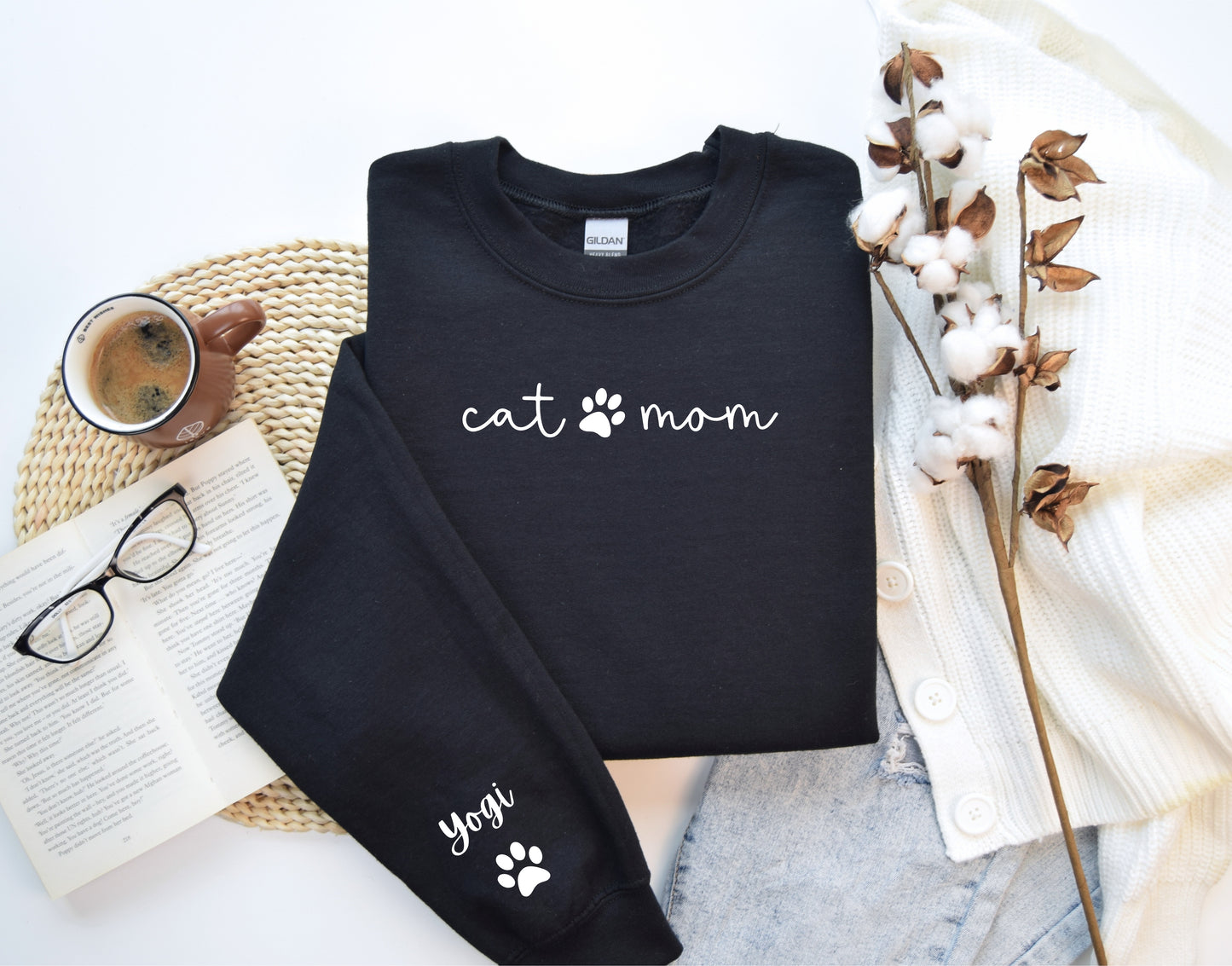 Personalized Cat Mom Sweatshirt